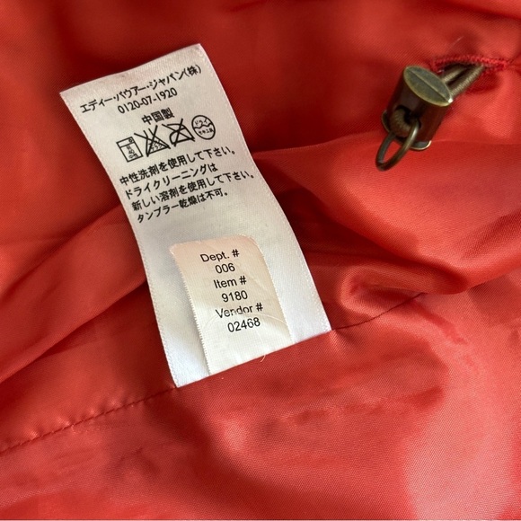 Eddie Bauer Down Quilted Vest Women’s Large Tan Orange Reversible Lightweight - Picture 5 of 8